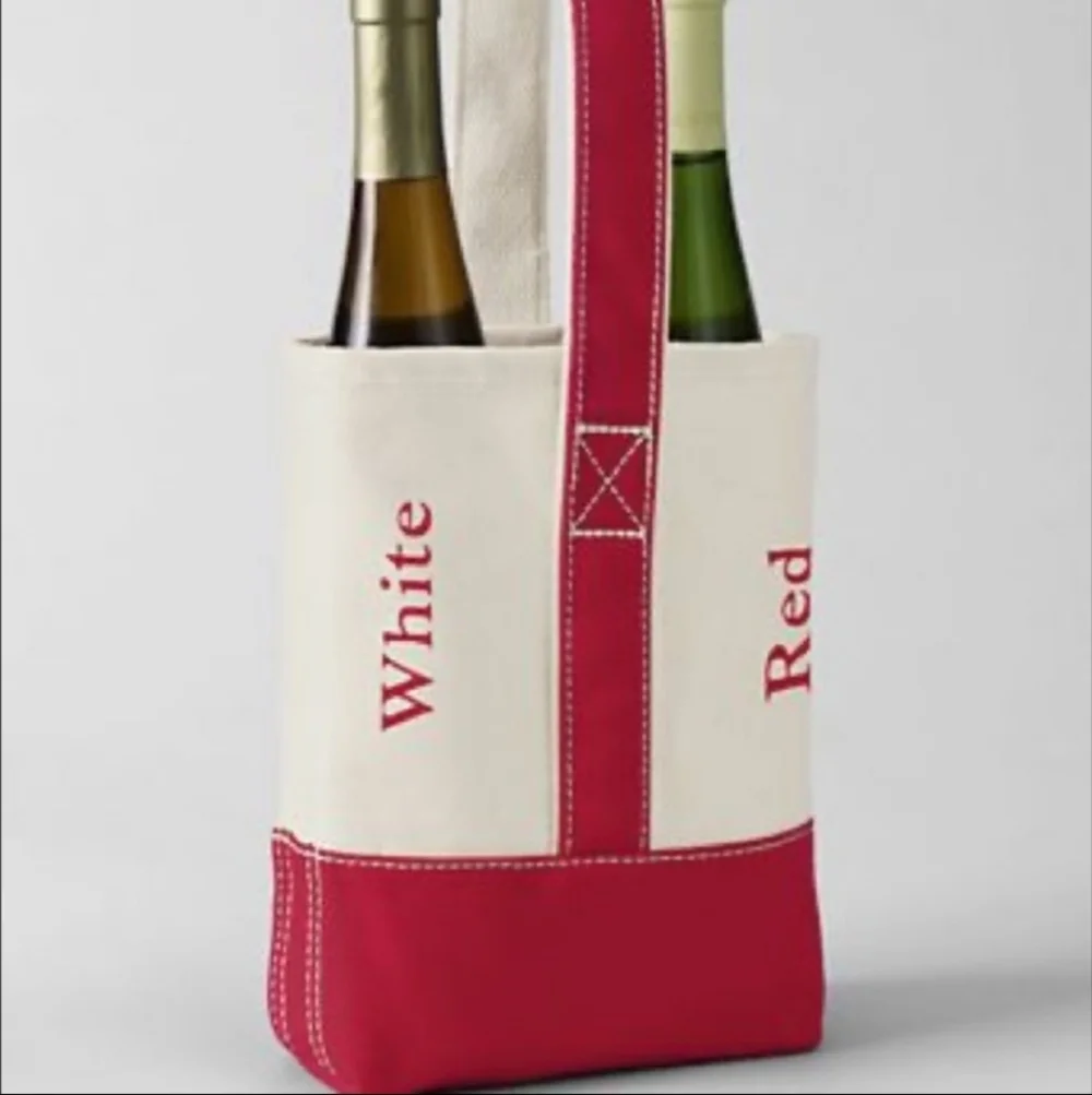 Lands' End Home Wine Bottle Tote